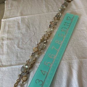 Gold toner long necklace